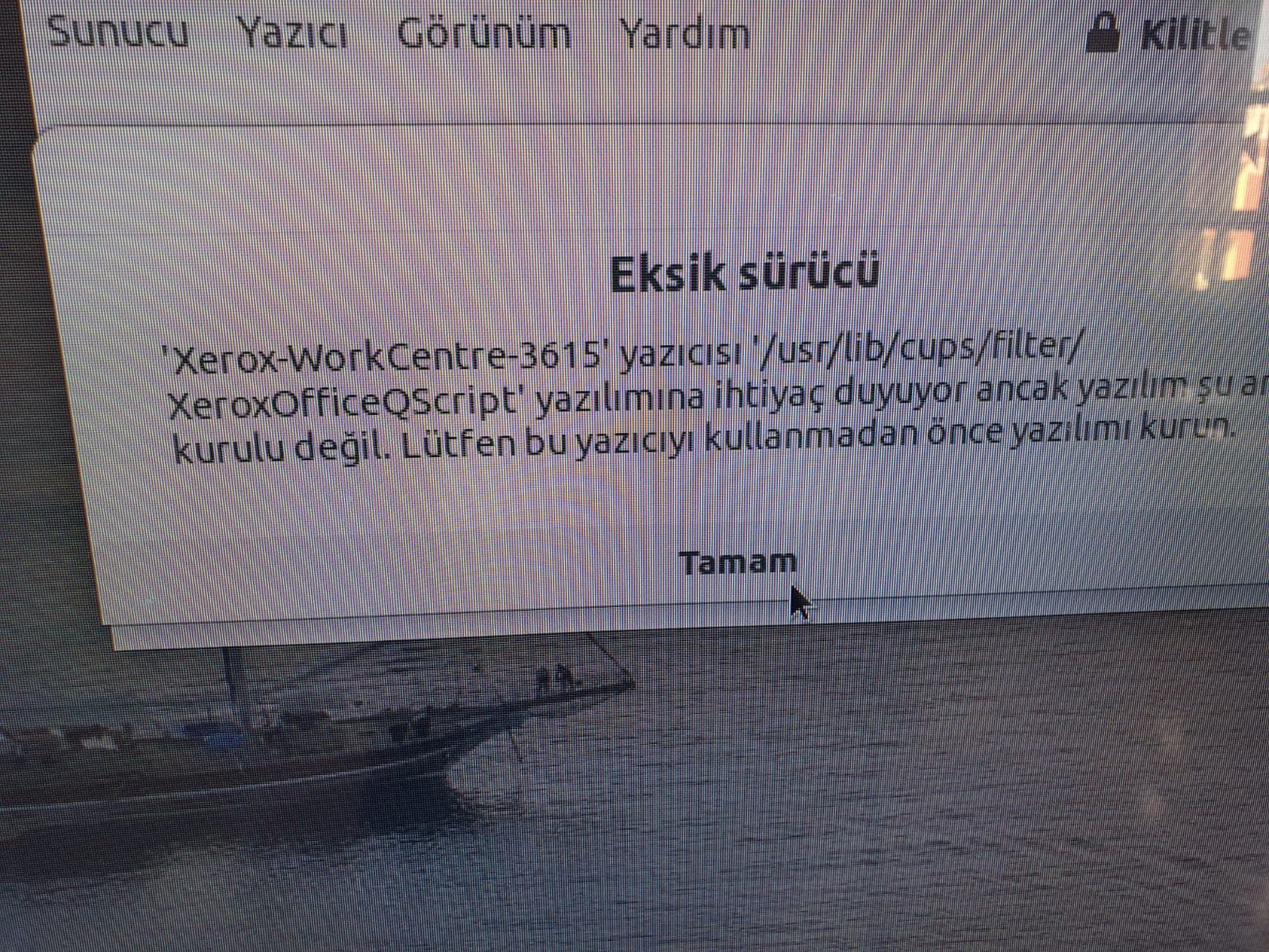 Xerox 3615 kurulumu nasıl yapılır - Yükleme ve Kaldırma - Pardus